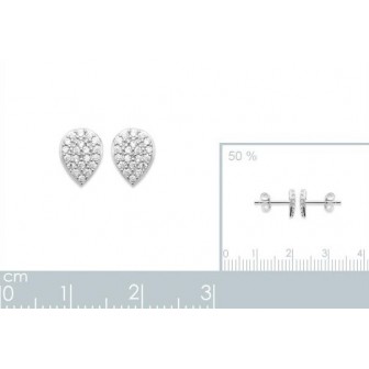 Boucles d'oreilles argent rhodié 925/000 oz 1570810