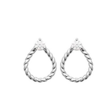 Boucles d'oreilles argent rhodié 925/000 oz 1PLK510