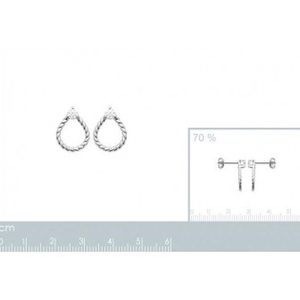 Boucles d'oreilles argent rhodié 925/000 oz 1587510