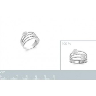 Bague argent rhodié 925/000 oz 1297710