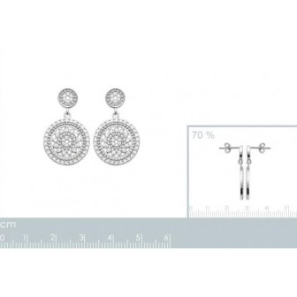 Boucles d'oreilles argent rhodié 925/000 oz 1570410