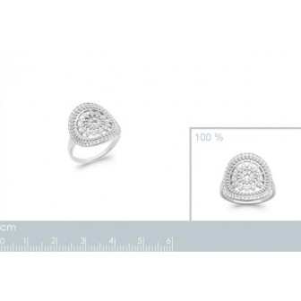 Bague argent rhodié 925/000 oz 1287510