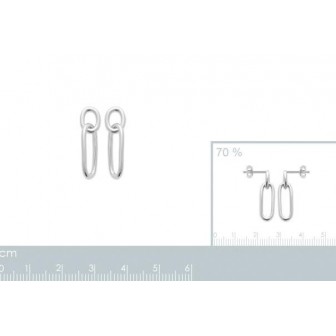 Boucles d'oreilles argent rhodié 925/000 7583800