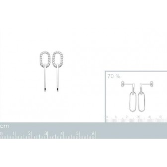 Boucles d'oreilles argent rhodié oz 1574910