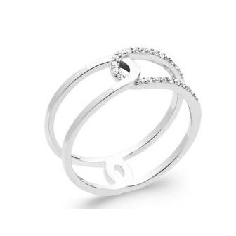 Bague argent rhodié 925/000 oz 1PLK810