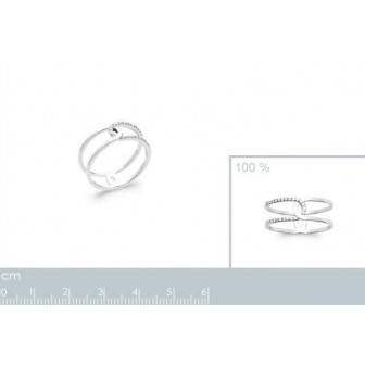 Bague argent rhodié 925/000 oz 1292810