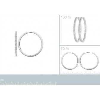 Créoles argent rhodié 925/000 oz 1619940