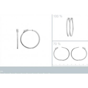 Créoles argent rhodié 925/000 oz 1623810
