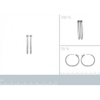Créoles argent rhodié 925/000 oz 1623710