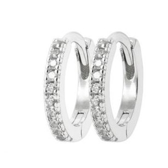 Créoles argent rhodié 925/000 oz 1PLK110