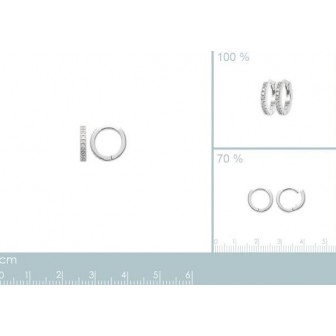 Créoles argent rhodié 925/000 oz 1634110
