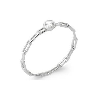 Bague argent rhodié 925/000 oz 1PLK310