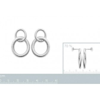Boucles d'oreilles argent rhodié 925/000 7581500