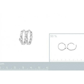 Créoles argent rhodié 925/000 oz 1634510