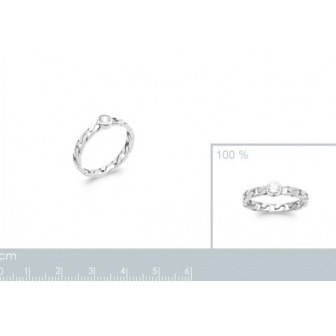Bague argent rhodié 925/000 oz 1909710