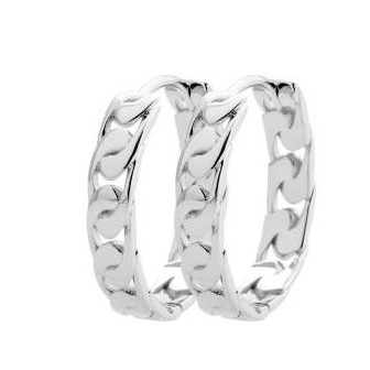 Créoles argent rhodié 925/000 7PLK400