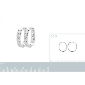 Créoles argent rhodié 925/000 7634400