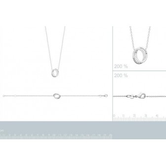 Collier argent rhodié 925/000 oz 87344745