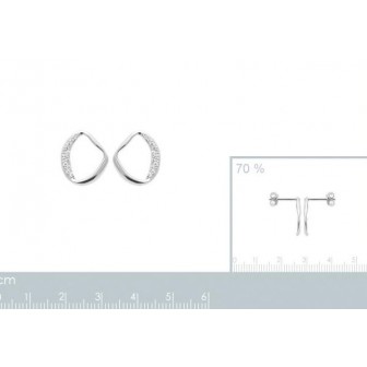 Boucles d'oreilles argent rhodié 925/000 oz 1586910