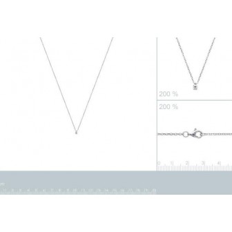 Collier argent rhodié 925/ 000 oz 87307345