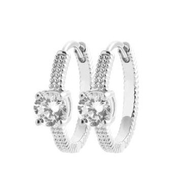 Créoles argent rhodié 925/000 oz 1PLK610