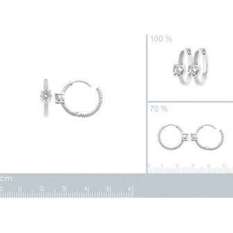 Créoles argent rhodié 925/000 oz 1634610