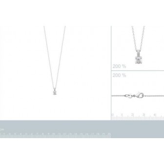 Collier argent rhodié 925/000 oz 873435