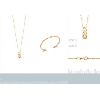 Collier plaqué-or 750/000 3 microns oz 97341545