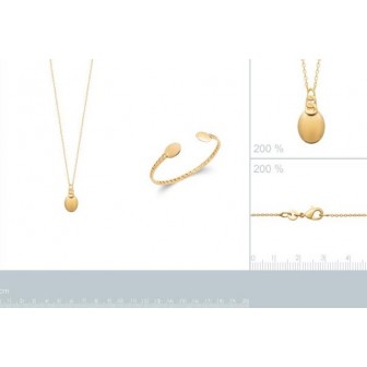 Collier plaqué-or 750/000 3 microns 92179045