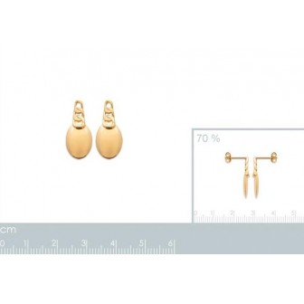 Boucles d'oreilles plaqué-or 750/000 3 microns 2586300