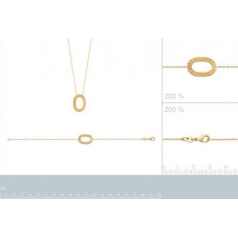 Bracelet plaqué-or 750/000 3 microns 92179118