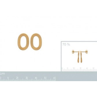 Boucles d'oreilles plaqué-or 750/000 3 microns 2586400