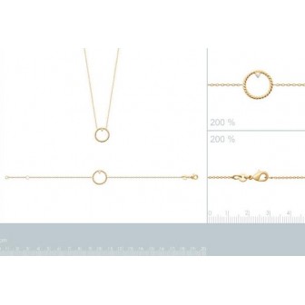 Bracelet plaqué-or 750/000 3 microns oz 97335118