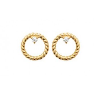 Boucles d'oreilles plaqué-or 750/000 3 microns oz 2578710