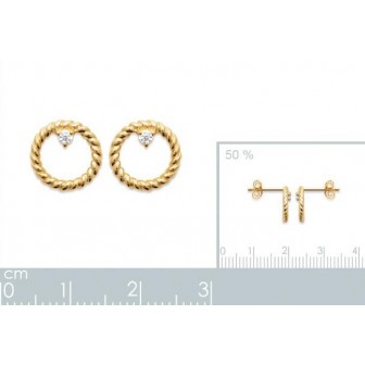Boucles d'oreilles plaqué-or 750/000 3 microns oz 2578710