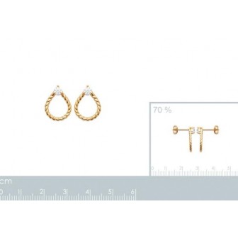 Boucles d'oreilles plaqué-or 750/000 3 microns oz 2587510