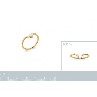 Bague plaqué-or 750/000 5 microns oz 2911910