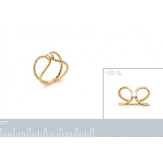 Bague plaqué-or 750/000 5 microns oz 2912010