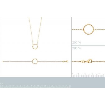 Collier plaqué-or 750/000 3 microns 92173645