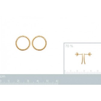 Boucles d'oreilles plaqué-or 750/000 3 microns 2574600