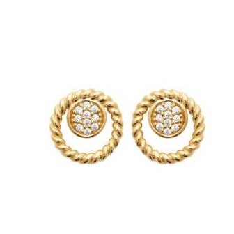 Boucles d'oreilles plaqué-or 750/000 3 microns oz 2578610