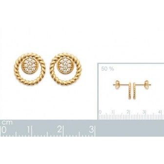 Boucles d'oreilles plaqué-or 750/000 3 microns oz 2578610