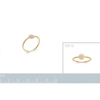 Bague plaqué-or 750/000 5 microns oz 2297810