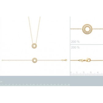 Bracelet plaqué-or 750/000 3 microns oz 97334818