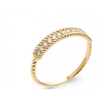 Bague plaqué-or 750/000 5 microns oz NBV8510