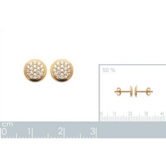 Boucles d'oreilles plaqué-or 750/000 3 microns oz 2570710