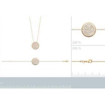 Collier plaqué-or 750/000 3 microns oz 97329945