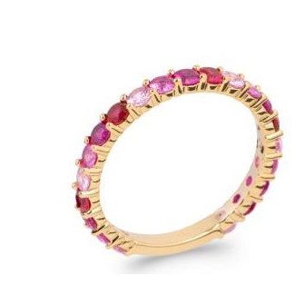 Bague plaqué-or 750/000 5 microns pierres synthétiques 2289780