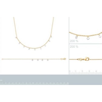 Collier plaqué-or 750/000 3 microns oz 97343145