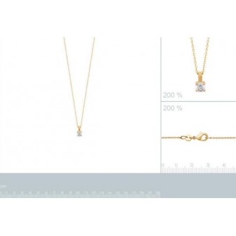 Collier plaqué-or 750/000 3 microns oz 973435